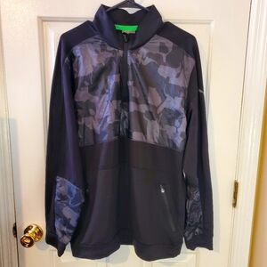 Puma Men's Union Camo Iron Gate Warm Cell 1/4 Zip Pullover Size Medium